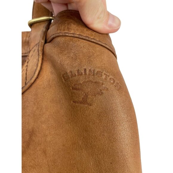 Vintage Ellington Leather Sling Backpack RUCKSACK Portland Oregon Brown - Picture 2 of 10